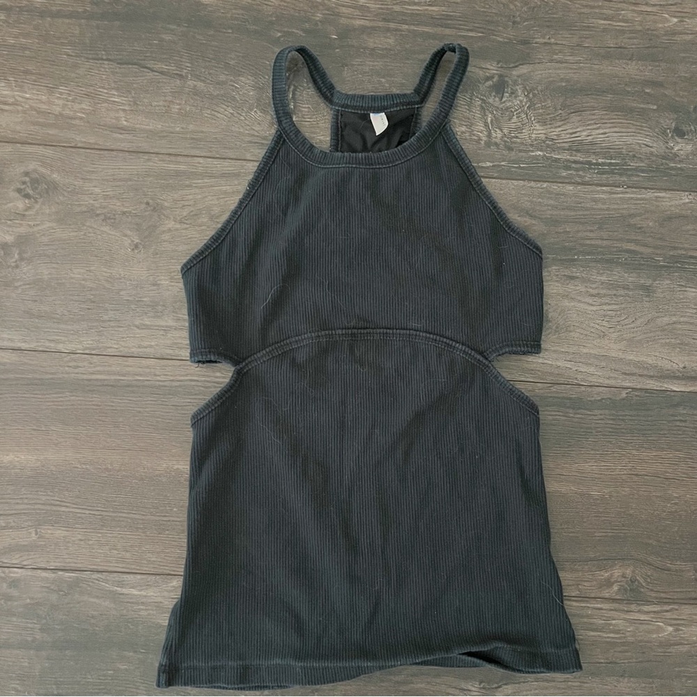 Free People Movement Ribbed Cutout Fitted Tank